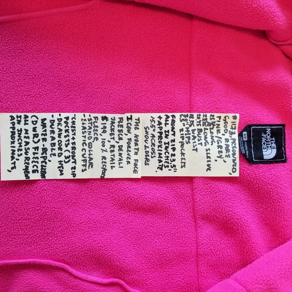 The North Face Iconic Polartec fleece Denali Jacket Pink Gray S - Picture 8 of 13